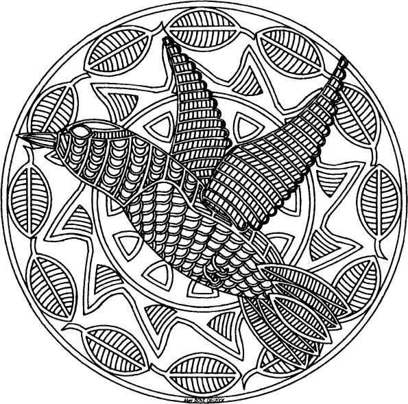 mandala coloring pages birds - photo #21