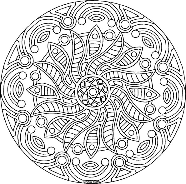 mandala flower coloring pages - photo #11