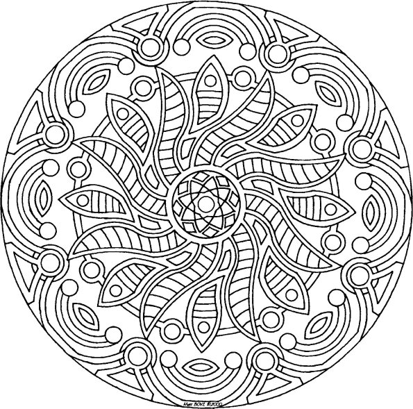 mandala flowers coloring pages - photo #22