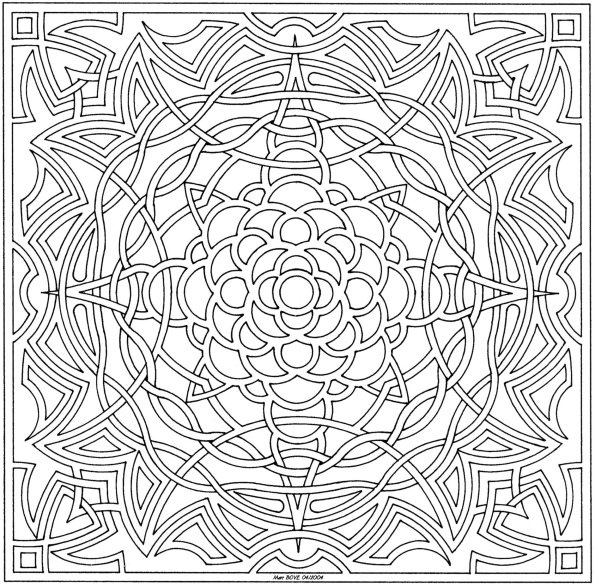 mandala geometric complicated printable coloring pages - photo #43